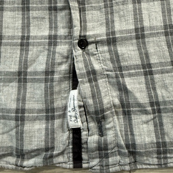 Rag & Bone Shirt Mens Gray Plaid Button Up Cotton Long Sleeve Classic Fit - Picture 5 of 9